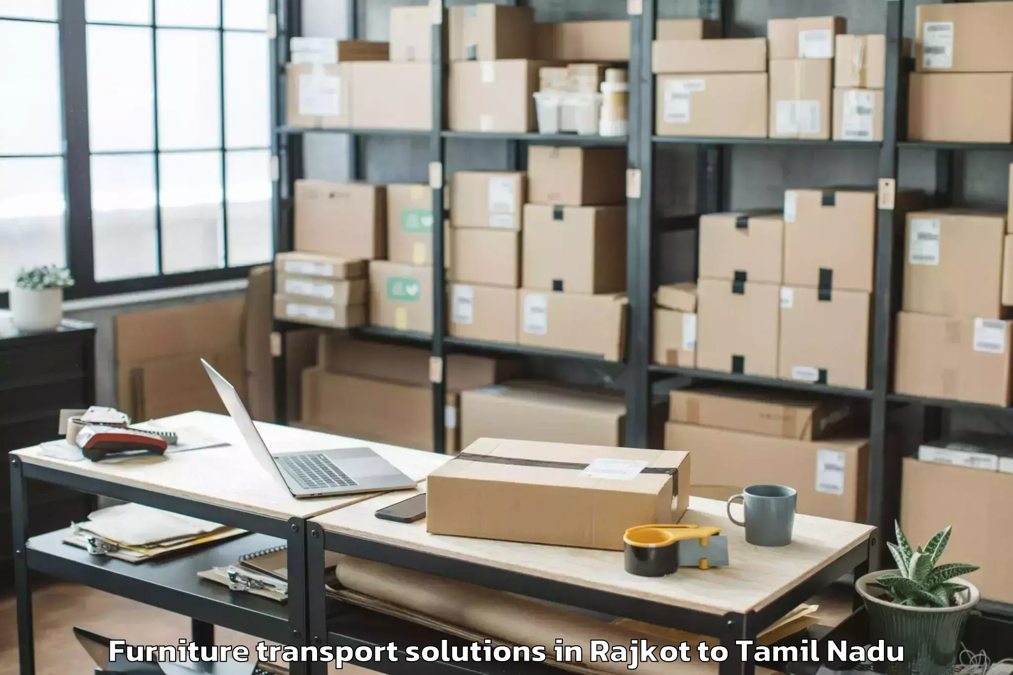 Hassle-Free Rajkot to Akaloor Furniture Transport Solutions